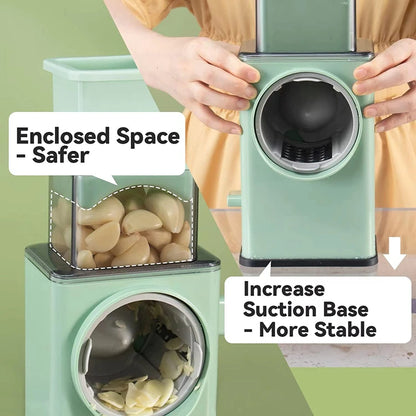 Rotary Cheese Grater 6 in 1 Hand Crank Vegetable Slicer Shredder Mandoline Veggie Slicer Grater Nut Chopper Kitchen Gadgets